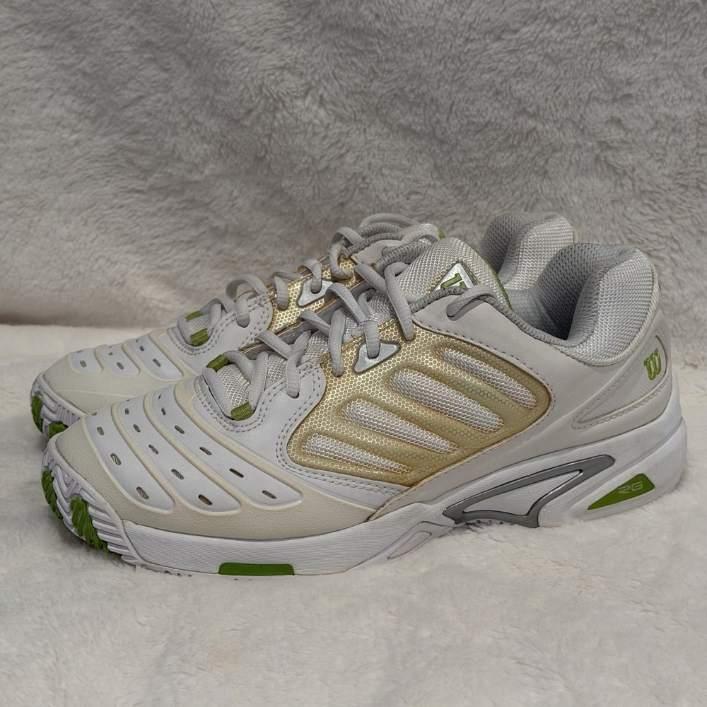 Wilson Tour Vision Womens Tennis Shoes Electric Yellow Green WRS312140 Size 8.5